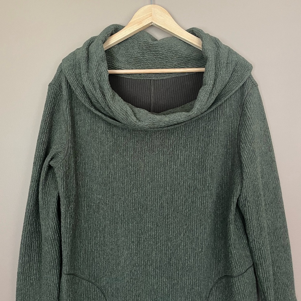 {Lululemon} Along the Way Dress in Heathered Dark Olive - Womens Small - Picture 2 of 11